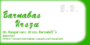 barnabas urszu business card